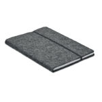 DIN A5 Notizbuch RPET-Filz als Werbeartikel mit Logodruck