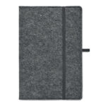 DIN A5 Notizbuch RPET-Filz, Seitenansicht