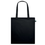 Einkaufstasche Fairtrade 140g Schwarz, Rückansicht