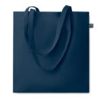 Einkaufstasche Fairtrade 140g Blau als Werbeartikel mit Logodruck