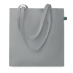 Einkaufstasche Fairtrade 140g Grau als Werbeartikel mit Logodruck
