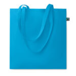 Einkaufstasche Fairtrade 140g Blau als Werbeartikel mit Logodruck