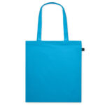Einkaufstasche Fairtrade 140g Blau, geöffnet dargestellt