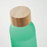 Glasflasche 500 ml Gruen, Detailaufnahme des Materials