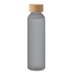 Glasflasche 500 ml Grau, Seitenansicht