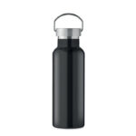 Doppelwandige Flasche 500 ml Schwarz, Rückansicht