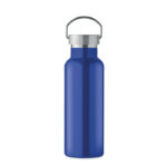 Doppelwandige Flasche 500 ml Blau, Rückansicht