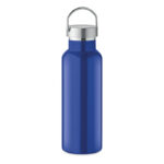 Doppelwandige Flasche 500 ml Blau, geöffnet dargestellt