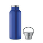 Doppelwandige Flasche 500 ml Blau von oben