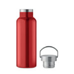 Doppelwandige Flasche 500 ml Rot von oben