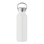 Doppelwandige Flasche 500 ml Weiß als Werbeartikel mit Logodruck