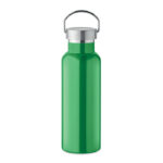 Doppelwandige Flasche 500 ml Gruen als Werbeartikel mit Logodruck