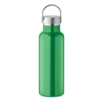 Doppelwandige Flasche 500 ml Gruen, geöffnet dargestellt