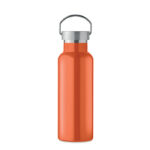 Doppelwandige Flasche 500 ml Orange, Rückansicht