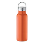 Doppelwandige Flasche 500 ml Orange, geöffnet dargestellt