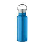 Doppelwandige Flasche 500 ml Blau, Rückansicht