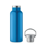 Doppelwandige Flasche 500 ml Blau von oben