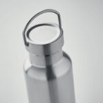 Doppelwandige Flasche 500 ml Silber, Detailaufnahme des Materials