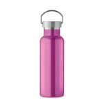 Doppelwandige Flasche 500 ml Rosa, Rückansicht