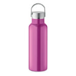 Doppelwandige Flasche 500 ml Rosa, geöffnet dargestellt