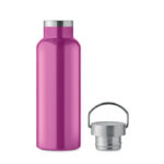 Doppelwandige Flasche 500 ml Rosa von oben