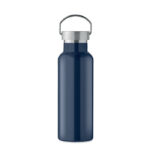 Doppelwandige Flasche 500 ml Blau, Rückansicht