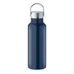 Doppelwandige Flasche 500 ml Blau, geöffnet dargestellt