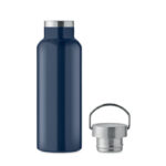 Doppelwandige Flasche 500 ml Blau von oben