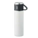 Flasche und Becher-Set 2tlg. Weiß als Werbeartikel mit Logodruck