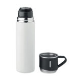 Flasche und Becher-Set 2tlg. Weiß, geöffnet dargestellt