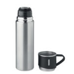 Flasche und Becher-Set 2tlg. Silber, geöffnet dargestellt