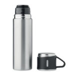 Flasche und Becher-Set 2tlg. Silber von oben
