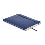 DIN A5 Notizbuch recycelt Blau als Werbeartikel mit Logodruck