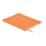 DIN A5 Notizbuch recycelt Orange als Werbeartikel mit Logodruck