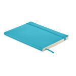 DIN A5 Notizbuch recycelt Blau als Werbeartikel mit Logodruck