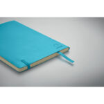 DIN A5 Notizbuch recycelt Blau, Detailaufnahme des Materials