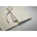 DIN A5 Notizbuch recycelt Grau, Detailaufnahme des Materials