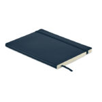 DIN A5 Notizbuch recycelt Blau als Werbeartikel mit Logodruck