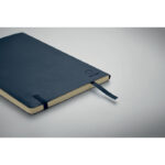 DIN A5 Notizbuch recycelt Blau, Detailaufnahme des Materials