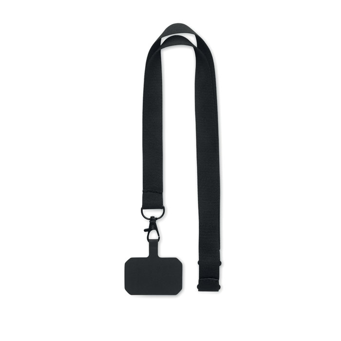Handykette aus Polyester mit Smartphone-Halter als Werbeartikel