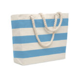 Strandtasche Baumwolle 220 g Blau als Werbeartikel mit Logodruck