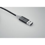 4in1 Ladekabel Typ-C Schwarz, Detailaufnahme des Materials