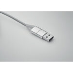 4in1 Ladekabel Typ-C Silber, Detailaufnahme des Materials