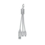 4in1 Ladekabel Typ-C Silber, Seitenansicht