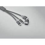 4in1 Ladekabel Typ-C Silber, Detailaufnahme des Materials