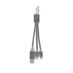 4in1 Ladekabel Typ-C Silber, geöffnet dargestellt