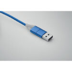 4in1 Ladekabel Typ-C Blau, Detailaufnahme des Materials
