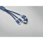 4in1 Ladekabel Typ-C Blau, Detailaufnahme des Materials
