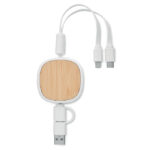 Einziehbares USB-Ladekabel von oben