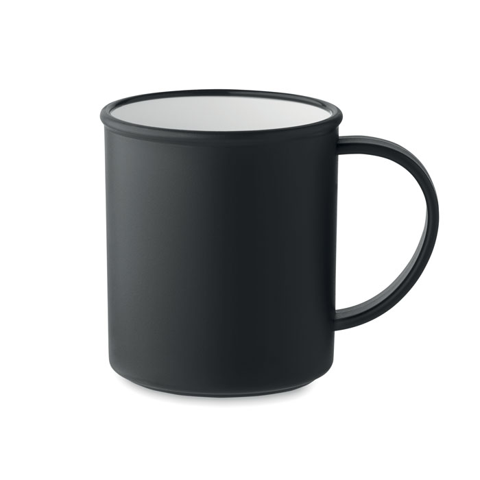 Vintage Kaffeebecher PP Schwarz Vintage Kaffeebecher PP Schwarz als Werbeartikel mit Logodruck